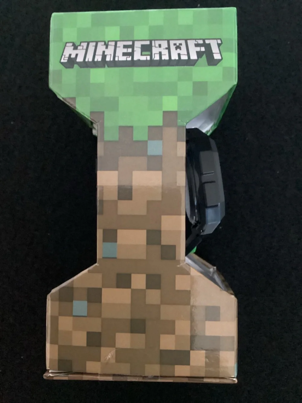 Accutime Minecraft Kids Digital Black & Green Silicone Strap Watch